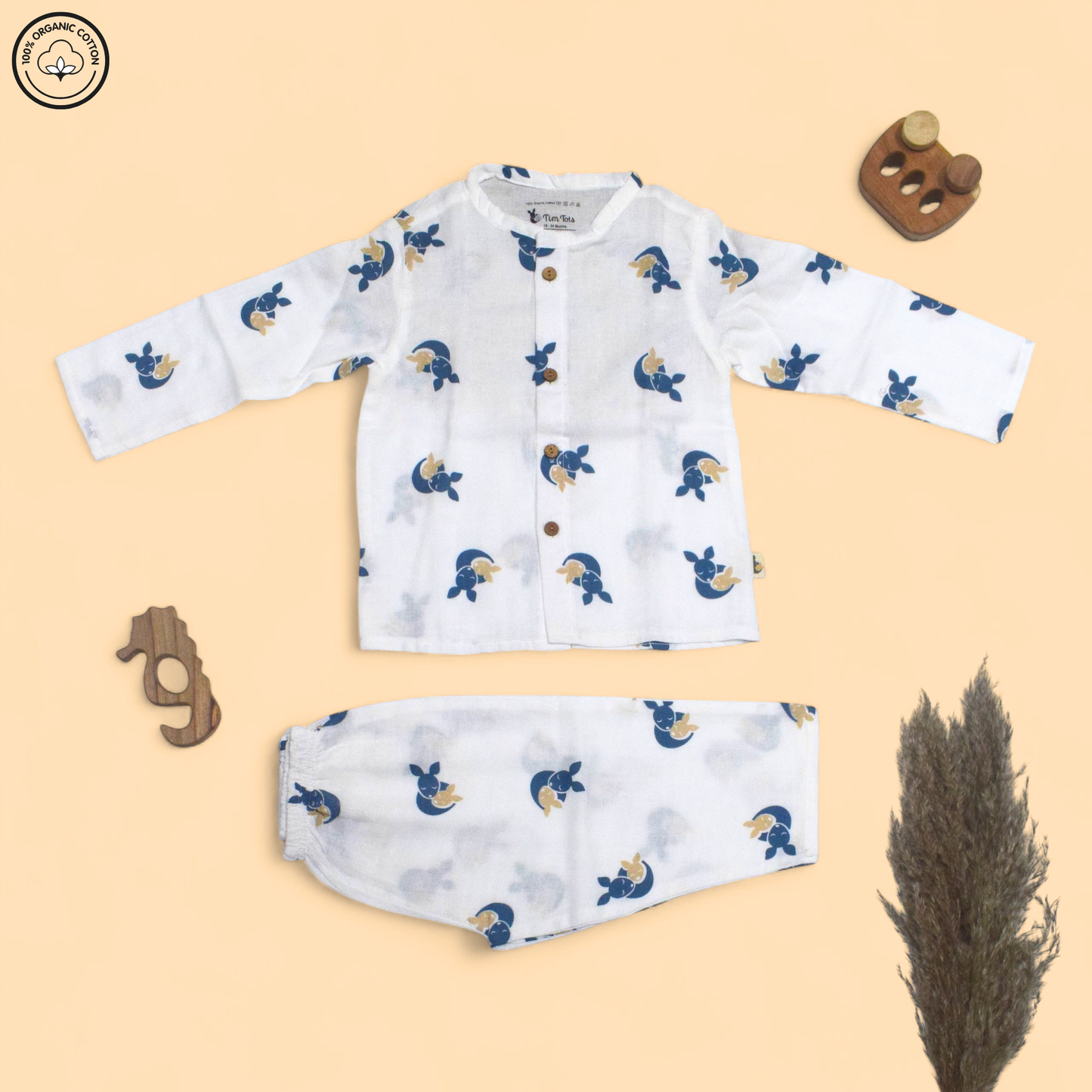 Timtots Bunny Muslin Co-ord Set