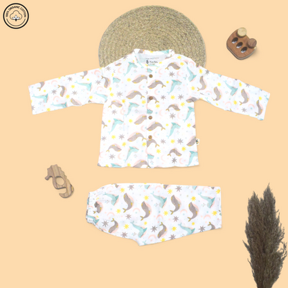 Dolhphin & Stars Muslin Co-ord Set