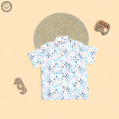 Leafy Muslin Half Sleeve Co-ords Set