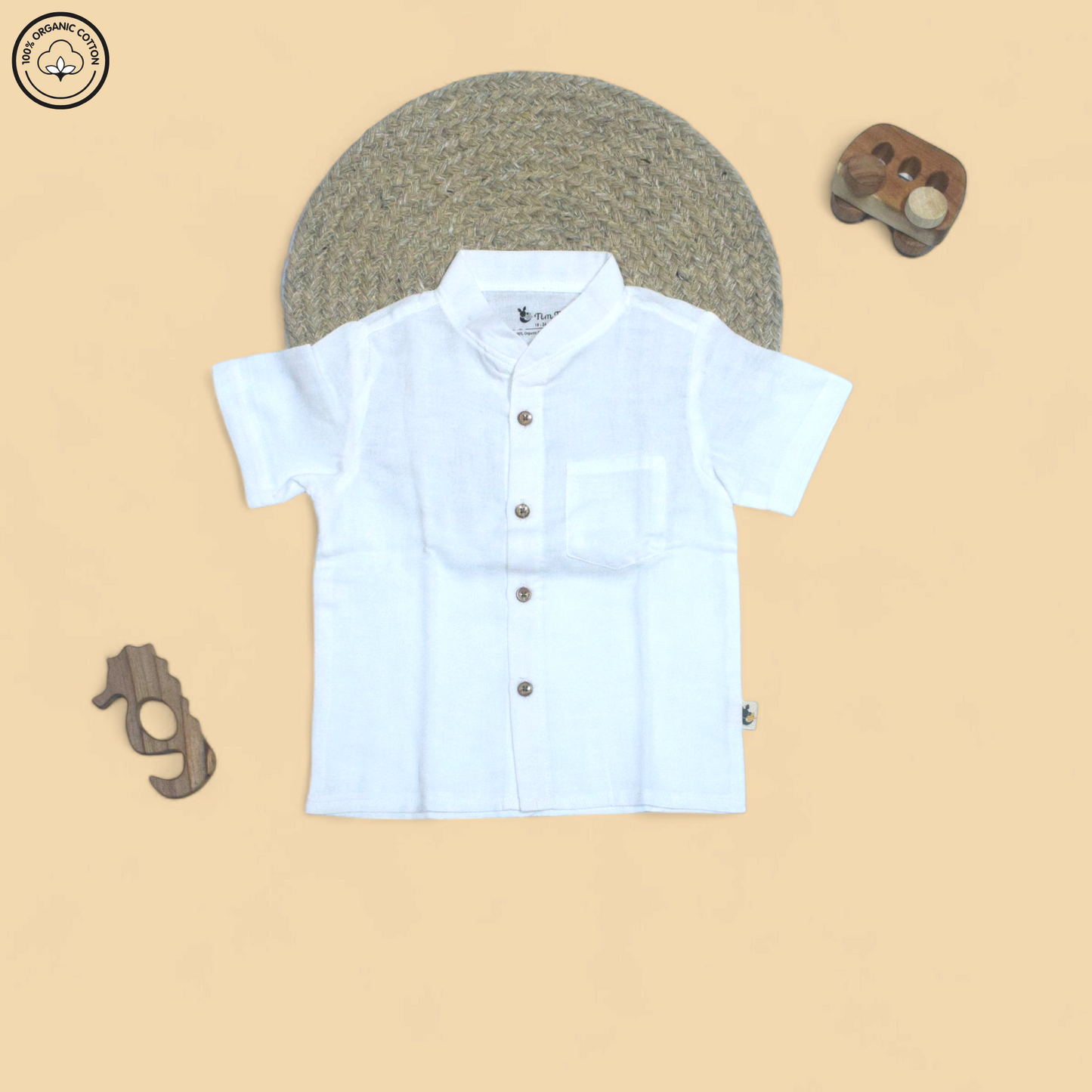 White Muslin Half Sleeve Co-ords Set