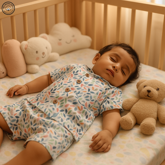 Leafy Muslin Half Sleeve Co-ords Set